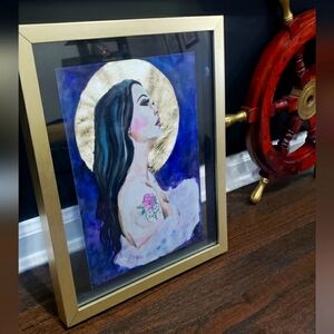 Lush Eclectic “Harvest Moon” Print by Marta Hutt | Gold Frame